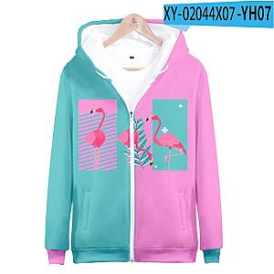 Flim Flam Flamingo 3D Zipper Pullover Hoodie [11941] [ID11941]