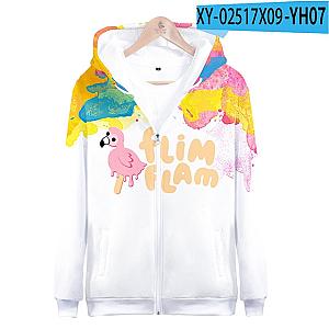 Flim Flam Flamingo 3D Zipper Printed Hoodie [11939] [ID11939]