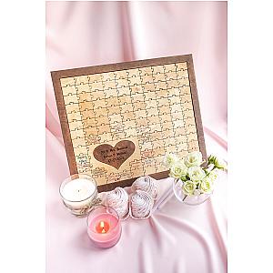 Wedding Puzzle Shop - Wedding Guest Book Note Custom Puzzle [12107] [ID12107]