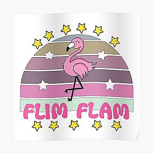 Flim Flam Posters - Flim Flam Flamingo Poster RB0106 [ID8446]