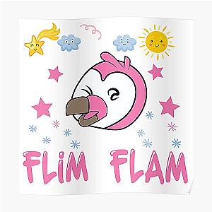 Flim Flam Posters - Flim Flam Flamingo Poster RB0106 [ID8444]