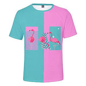 New Arrival Flim Flam Flamingo Print T-shirt [9873] [ID9873]