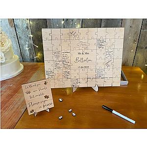 Wedding Puzzle Shop - Guest Book Note Custom Jigsaw Puzzle [12130] [ID12130]