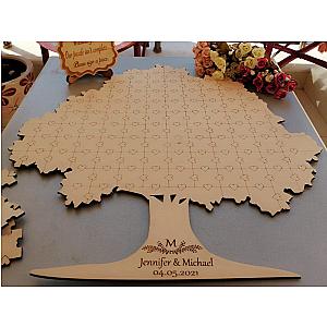 Wedding Puzzle Shop - Wedding Guest Book Note Custom Tree Puzzle [12128] [ID12128]