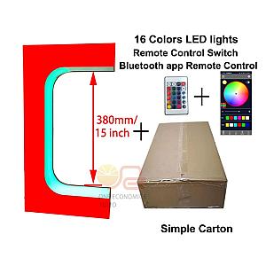 Red 15 Inches RC Single Shoe Display with 16 Colors LED Light and Simple Carton