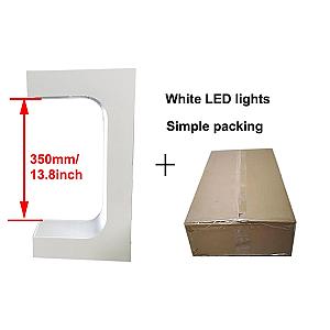 White 13.8 Inches Single Shoe Display with White LED Light and Simple Packing