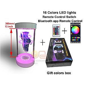 Light Gray RC Rotatable Magnetic Levitation Single Shoe Display with 16 Color LED Light