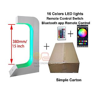 White 15 Inches RC Single Shoe Display with 16 Colors LED Light and Simple Carton