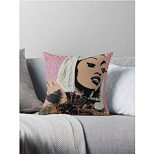 Flo Milli style pop art Throw Pillow