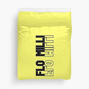 of Rap Girl Flo Milli Shit Design Yellow Duvet Cover