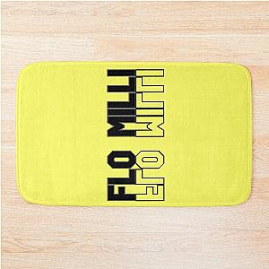 of Rap Girl Flo Milli Shit Design Yellow Bath Mat