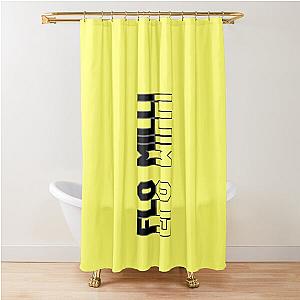 of Rap Girl Flo Milli Shit Design Yellow Shower Curtain