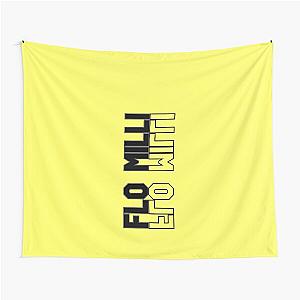 of Rap Girl Flo Milli Shit Design Yellow Tapestry