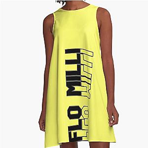of Rap Girl Flo Milli Shit Design Yellow A-Line Dress