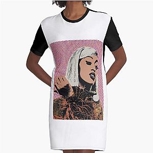 Flo Milli style pop art Graphic T-Shirt Dress