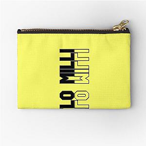 of Rap Girl Flo Milli Shit Design Yellow Zipper Pouch