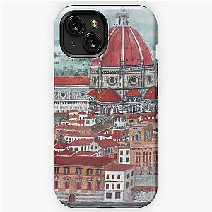Florence city, Italy,  illustration in watercolor iPhone Tough Case