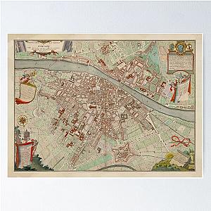 Vintage Florence Italy Map (1755) Poster