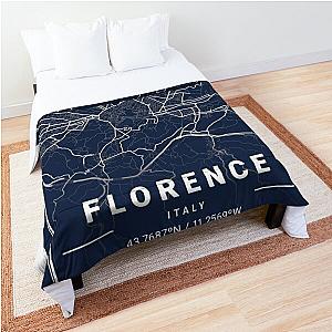 City Map of Florence Italy Comforter