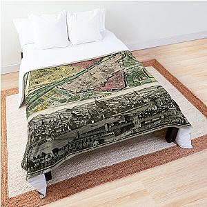 Vintage Map of Florence Italy (1730) Comforter