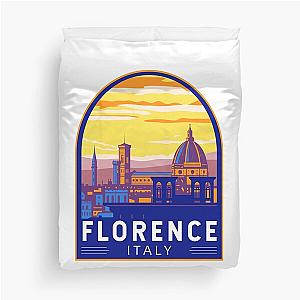 Florence Italy Travel Art Emblem Duvet Cover