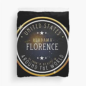 Florence City Alabama Souvenir | Florence Coordinates Duvet Cover