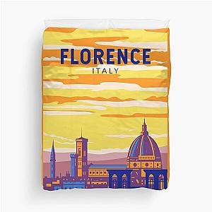 Florence Italy Travel Art Vintage Duvet Cover