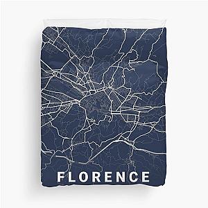 City Map of Florence Italy Duvet Cover