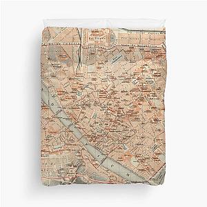 Vintage Map of Florence Italy (1895) Duvet Cover