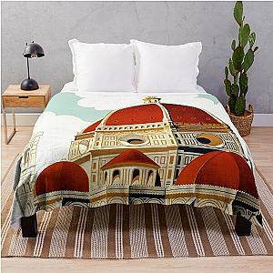 Vintage Florence Firenze Italy Travel poster Throw Blanket