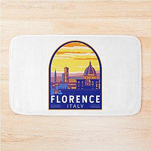 Florence Italy Travel Art Emblem Bath Mat