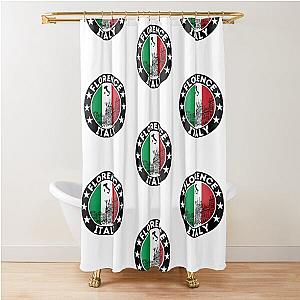 Florence City Skyline, Italian Flag Shower Curtain