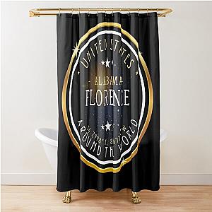 Florence City Alabama Souvenir | Florence Coordinates Shower Curtain