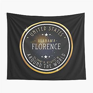 Florence City Alabama Souvenir | Florence Coordinates Tapestry