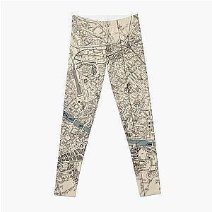 Vintage Florence Italy Map (1943) Leggings