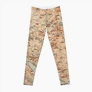 Vintage Map of Florence Italy (1895) Leggings
