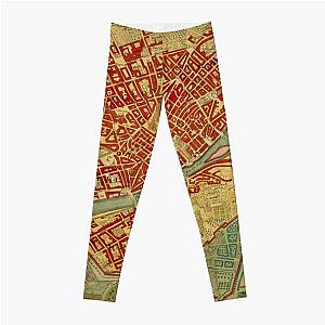 Vintage Map of Florence Italy (1731) Leggings