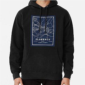 City Map of Florence Italy Pullover Hoodie