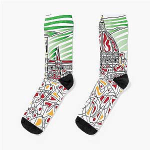 Florence Italy, Travel Poster  Socks