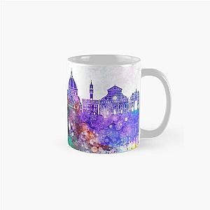 Florence skyline in watercolor background Classic Mug
