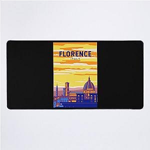 Florence Italy Travel Art Vintage Desk Mat