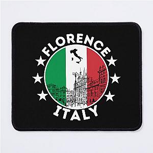 Florence City Skyline, Italian Flag Mouse Pad
