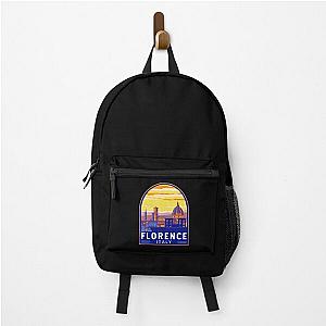 Florence Italy Travel Art Emblem Backpack
