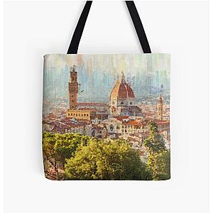 Florence Cityscape All Over Print Tote Bag