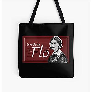 Go with the Flo Florence Nightingale All Over Print Tote Bag