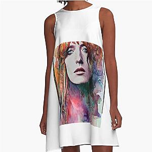 portrait of Florence Welch A line dress