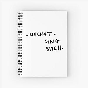 No Chat Bitch Florence Welch Hollywood Bowl Art Doodle Spiral Notebook