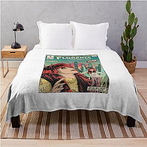 Florence Welch Cartoon Throw Blanket