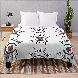 Florence Welch Third Eye Art Doodle Throw Blanket