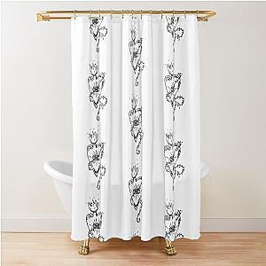 Florence Welch Useless Magic Sacred Heart Art Doodle Shower Curtain